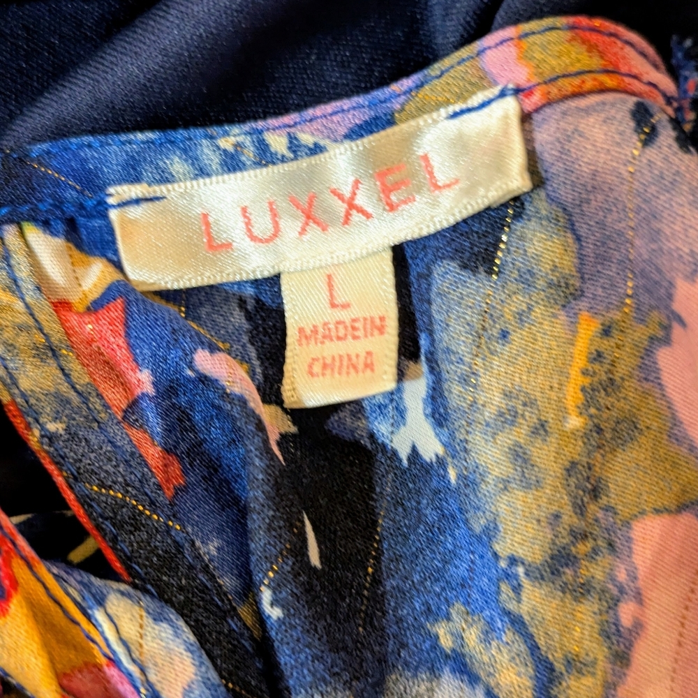Luxxel Multicolor Floral Dress Size L - Picture 8 of 10